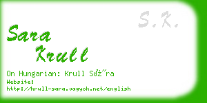 sara krull business card